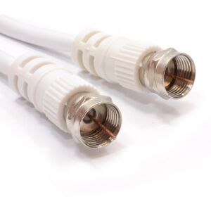 kenable Satellite F Connector Plug to Plug 75 ohm RG59 Cable White Lead 1.5m kenable Satellite F Connector Plug to Plug 75 ohm RG59 Cable White Lead 1.5m