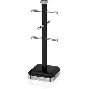Swan Retro 6 Cup Mug Tree, Weighted Base, Black Swan Retro 6 Cup Mug Tree, Weighted Base, Black