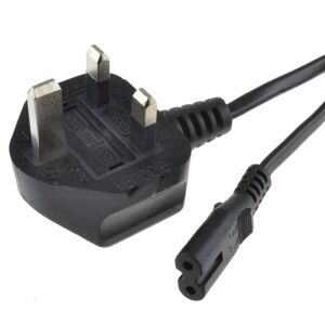 kenable Figure 8 Power Cable UK Plug to C7 Lead for LED or Smart TV Black 1m kenable Figure 8 Power Cable UK Plug to C7 Lead for LED or Smart TV Black 1m