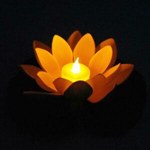 Ranpo (Yellow) Floating LED-Lotus Lights Outdoor Pond Pool Garden Flower Night Lamp De Ranpo (Yellow) Floating LED-Lotus Lights Outdoor Pond Pool Garden Flower Night Lamp De