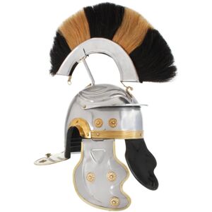 vidaXL Roman Soldier Helmet Antique Replica LARP Silver Steel Armour Weapon vidaXL Roman Soldier Helmet Antique Replica LARP Silver Steel Armour Weapon