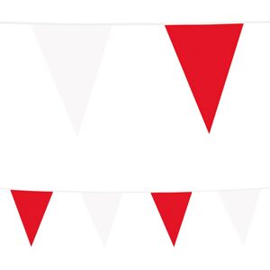 Boland 10 Plastic Bunting: Red & White Boland 10 Plastic Bunting: Red & White