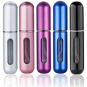 WenderGo 5 PCS Perfume Atomiser Bottles 5ml Refillable Spray Bottle Mini Underfill Empty WenderGo 5 PCS Perfume Atomiser Bottles 5ml Refillable Spray Bottle Mini Underfill Empty