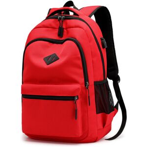 Unbranded (Red) Unisex Waterproof Rucksack With USB Charging Port Unbranded (Red) Unisex Waterproof Rucksack With USB Charging Port