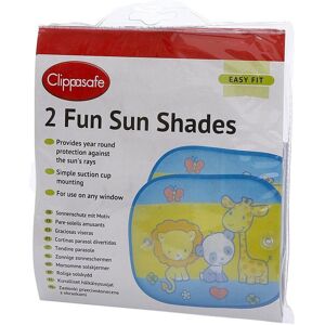 Clippasafe Fun Sun Screens (2 Pack) - Car Window Sun Shades for Kids with Suctio Clippasafe Fun Sun Screens (2 Pack) - Car Window Sun Shades for Kids with Suctio