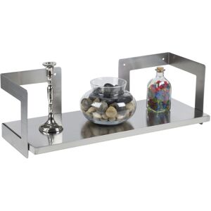 URBN Living Stainless Steel Shelf 60x23.5cm Floating Shelves with Wall Brackets URBN Living Stainless Steel Shelf 60x23.5cm Floating Shelves with Wall Brackets