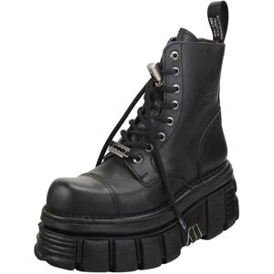 (9) New Rock Combat Boots Unisex Platform Boots in Black - 6 UK (9) New Rock Combat Boots Unisex Platform Boots in Black - 6 UK