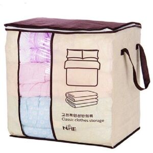 Unbranded 2Pcs Portable Clothes Storage Bag Non-woven Quilt Bag Pillow Blanket Closet Orga Unbranded 2Pcs Portable Clothes Storage Bag Non-woven Quilt Bag Pillow Blanket Closet Orga