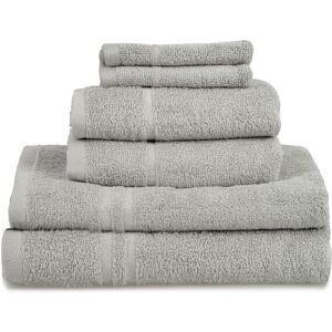 Allure Bath Fashions (Silver Grey) Allure Hotel Essentials Cotton 6 Piece Towel Bale 450gsm Allure Bath Fashions (Silver Grey) Allure Hotel Essentials Cotton 6 Piece Towel Bale 450gsm