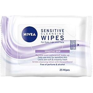 NIVEA Sensitive Cleansing Wipes, Pack of 6 (6 x 25 wipes), Sensitive Skin Make-U NIVEA Sensitive Cleansing Wipes, Pack of 6 (6 x 25 wipes), Sensitive Skin Make-U