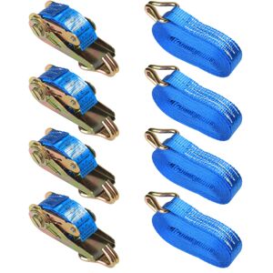 Unbranded Blue 4x25mm 5 Meter Ratchet Tie Down Straps Claw Lorry Lashing Unbranded Blue 4x25mm 5 Meter Ratchet Tie Down Straps Claw Lorry Lashing