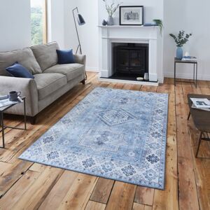 Think Rugs (180x270cm) Topaz G4705 Rugs in Light Blue High Dense Soft Distressed Mats Think Rugs (180x270cm) Topaz G4705 Rugs in Light Blue High Dense Soft Distressed Mats