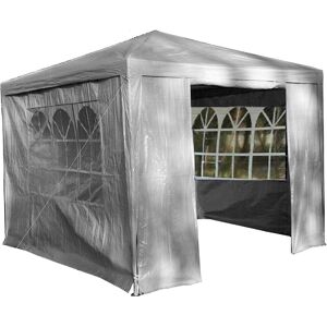 (Grey) Gr8 Garden Gazebo With Sides 3x3m Outdoor Party Tent (Grey) Gr8 Garden Gazebo With Sides 3x3m Outdoor Party Tent