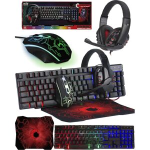 Orzly Gaming Keyboard and Mouse and Mouse pad and Gaming Headset, Wired LED Orzly Gaming Keyboard and Mouse and Mouse pad and Gaming Headset, Wired LED