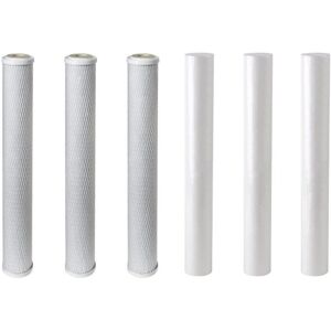 Finerfilters 20" Replacement Pre Filter set Sediment Carbon Pole Fed Window Clea Finerfilters 20" Replacement Pre Filter set Sediment Carbon Pole Fed Window Clea