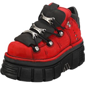 New Rock Half Boot Tower Unisex Platform Shoes in Red Black - 12 UK New Rock Half Boot Tower Unisex Platform Shoes in Red Black - 12 UK