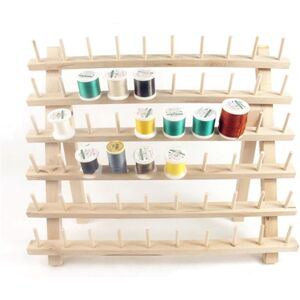 Unbranded Beech Wood 60-Spool Thread Rack - Wall-Mount or Freestanding Embroidery Holder, Unbranded Beech Wood 60-Spool Thread Rack - Wall-Mount or Freestanding Embroidery Holder,