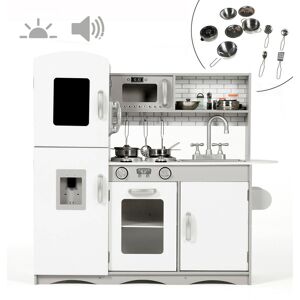 Signature Kidoz Kids Wooden Grey Play Kitchen with Utensils, Lights, Sound and Chalkboard Signature Kidoz Kids Wooden Grey Play Kitchen with Utensils, Lights, Sound and Chalkboard
