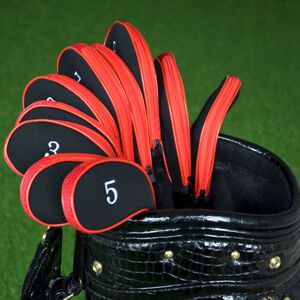 Unbranded (Red ) Golf Clubs Iron Head Covers Zipper Long Neck Gift Unbranded (Red ) Golf Clubs Iron Head Covers Zipper Long Neck Gift