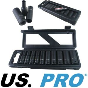 us pro US.PRO TOOLS Thin Wall DEEP IMPACT Socket Set 1/2" Drive Long Reach Impact Socke us pro US.PRO TOOLS Thin Wall DEEP IMPACT Socket Set 1/2" Drive Long Reach Impact Socke