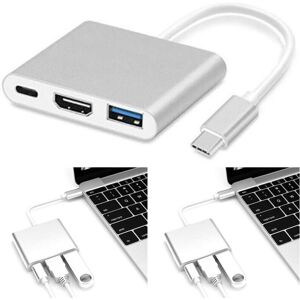 Unbranded Type C to USB-C 4K HDMI USB 3.0 3 in 1 Charging Port Converter For Macbook Unbranded Type C to USB-C 4K HDMI USB 3.0 3 in 1 Charging Port Converter For Macbook