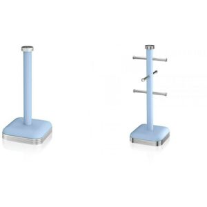 Swan Kitchen Appliance Retro BLUE Towel Pole & 6 Mug Tree Set Swan Kitchen Appliance Retro BLUE Towel Pole & 6 Mug Tree Set