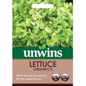 Unwins Grow Your Own Crisp Sweet Greenpick Lettuce Vegetable Seeds Unwins Grow Your Own Crisp Sweet Greenpick Lettuce Vegetable Seeds