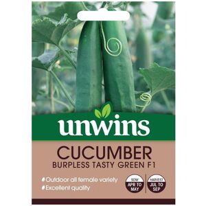 Unwins Grow Your Own Burpless Tasty Green F1 Cucumber Vegetable Seeds Unwins Grow Your Own Burpless Tasty Green F1 Cucumber Vegetable Seeds