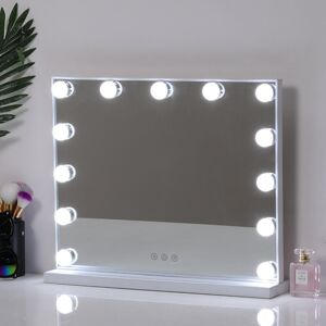 Living And Home Large Hollywood Makeup Dressing Mirror with 13 LED Light Touch Dimmable Bulb Living And Home Large Hollywood Makeup Dressing Mirror with 13 LED Light Touch Dimmable Bulb