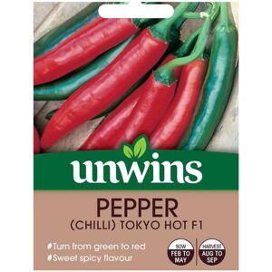 Unwins Grow Your Own Tokyo Hot F1 Chilli Pepper Vegetable Seeds Unwins Grow Your Own Tokyo Hot F1 Chilli Pepper Vegetable Seeds