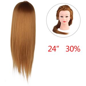 Unbranded (24'' 30% Real Human Hair) Human Hair Practice Training Head Hairdressing Manneq Unbranded (24'' 30% Real Human Hair) Human Hair Practice Training Head Hairdressing Manneq