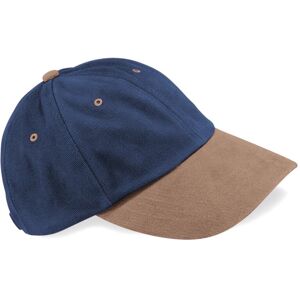 (French Navy/ Taupe) Beechfield Unisex Adult LP Heavy Brushed Cotton Cap (French Navy/ Taupe) Beechfield Unisex Adult LP Heavy Brushed Cotton Cap