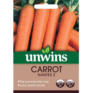 Unwins Grow Your Own At Home Vegetable Seeds - Carrot Nantes 2 Unwins Grow Your Own At Home Vegetable Seeds - Carrot Nantes 2