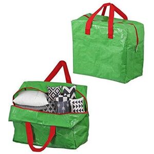 SPARES2GO Large Duvet Bedding Pillow Organiser Bag (Pack of 2, Green, 50L) SPARES2GO Large Duvet Bedding Pillow Organiser Bag (Pack of 2, Green, 50L)