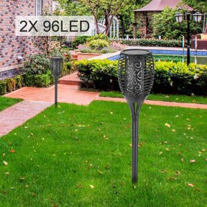 Unbranded 2Pack 96LED True Flame Solar Torch Light LED Flickering Garden Lamp Unbranded 2Pack 96LED True Flame Solar Torch Light LED Flickering Garden Lamp