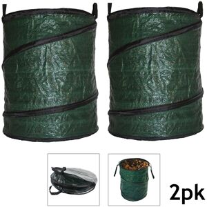 SPARES2GO Collapsible Garden Bag Large Reusable Carry Handles Waste Bin Refuse Sack 90L x SPARES2GO Collapsible Garden Bag Large Reusable Carry Handles Waste Bin Refuse Sack 90L x