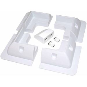 Lowenergie (White, 4x Corner Brackets & Cable Entry) Solar Panel Mounting Bracket Sets & Fr Lowenergie (White, 4x Corner Brackets & Cable Entry) Solar Panel Mounting Bracket Sets & Fr