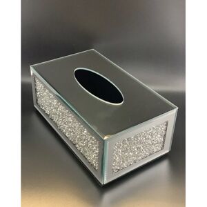 Sparkle ITALIAN MIRROR TISSUE BOX HOLDER COVER CRYSTAL CRUSHED DIAMOND Sparkle ITALIAN MIRROR TISSUE BOX HOLDER COVER CRYSTAL CRUSHED DIAMOND