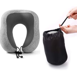 Ranpo Grey Memory Foam Travel Pillows Neck Support Head Rest Soft Cushion Ranpo Grey Memory Foam Travel Pillows Neck Support Head Rest Soft Cushion