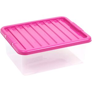 URBN Living (32L, Pink) 2 X Storage Boxes Stackable Container Lightweight URBN Living (32L, Pink) 2 X Storage Boxes Stackable Container Lightweight