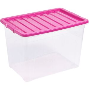 URBN Living (75 Litre, Pink) Storage Boxes Stackable Container Lightweight URBN Living (75 Litre, Pink) Storage Boxes Stackable Container Lightweight