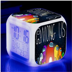 Unbranded (#5) Among Us Game Cube LED Alarm Clock Digital 7 Color Change Night Light Kid G Unbranded (#5) Among Us Game Cube LED Alarm Clock Digital 7 Color Change Night Light Kid G