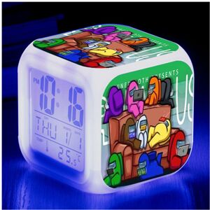 Unbranded (#1) Among Us Game Cube LED Alarm Clock Digital 7 Color Change Night Light Kid G Unbranded (#1) Among Us Game Cube LED Alarm Clock Digital 7 Color Change Night Light Kid G