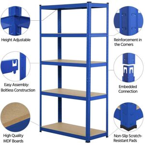 Lucn (Blue 150x70x30cm) Metal Shelving Units Racking Garage Storage Shelve Lucn (Blue 150x70x30cm) Metal Shelving Units Racking Garage Storage Shelve