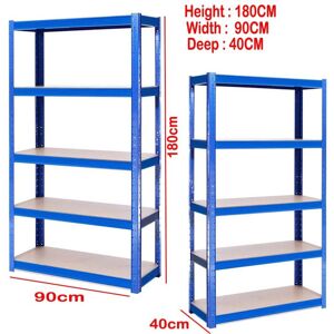 Lucn Model Heavy Duty Storage Shelves - 180x90x40cm - Blue Lucn Model Heavy Duty Storage Shelves - 180x90x40cm - Blue