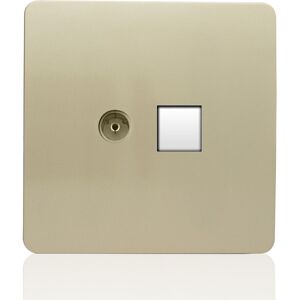 Trendi Switch Trendi Artistic Modern Glossy Tactile TV Co-axial Socket + Telephone Socket Cham Trendi Switch Trendi Artistic Modern Glossy Tactile TV Co-axial Socket + Telephone Socket Cham