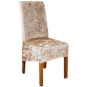 Unbranded (Champagne) Crushed Velvet Stretchable Dining Chair Covers Unbranded (Champagne) Crushed Velvet Stretchable Dining Chair Covers
