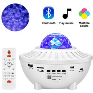 Ranpo (White with Stripe) LED Starry Sky Projector Night Light Bluetooth Music Speaker Ranpo (White with Stripe) LED Starry Sky Projector Night Light Bluetooth Music Speaker