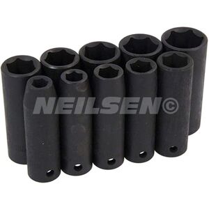 neilsen CT0814 Impact Socket Set-11 Piece 1/2in Drive, Silver neilsen CT0814 Impact Socket Set-11 Piece 1/2in Drive, Silver