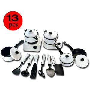 Unbranded (White) 13Pcs Kitchen Cooking Utensils Set Kids Pretend Toy Unbranded (White) 13Pcs Kitchen Cooking Utensils Set Kids Pretend Toy